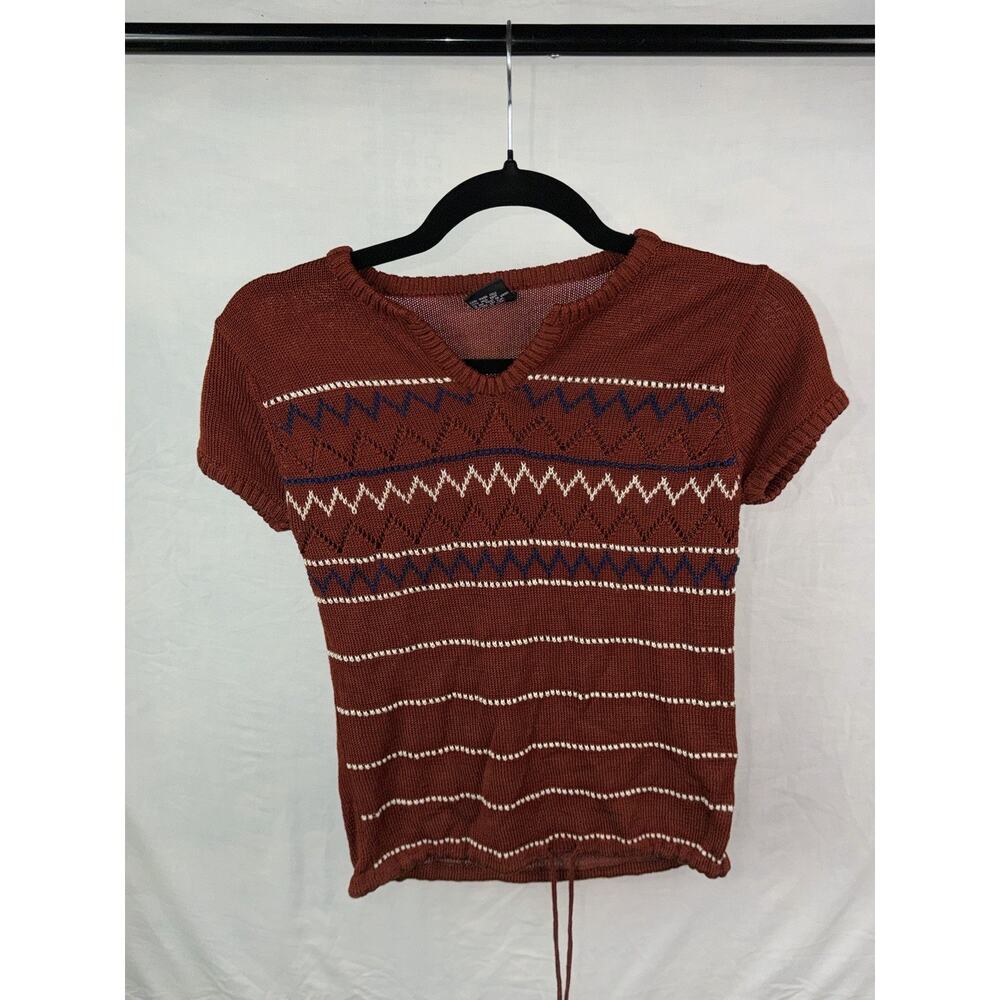 Vintage Bronson of California Knit Top Women’s Rust Boho Southwest Cottagecore